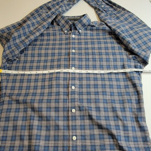 Eddie Bauer Shirt, Men TM Relaxed Fit, Blue,White & Red Check, , Cotton, EUC - Picture 8 of 11